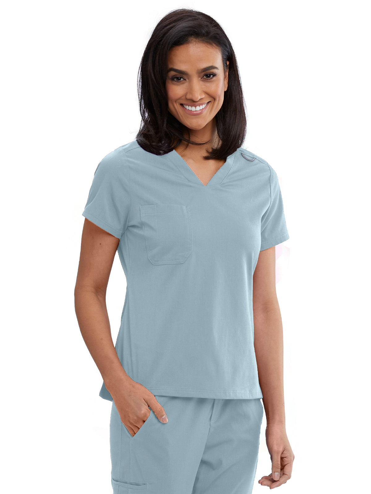 Women's One-Pocket Bree Tuck-In Scrub Top - GVST028 - Moonstruck