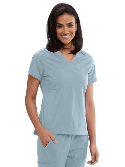Women's One-Pocket Bree Tuck-In Scrub Top - GVST028 - Moonstruck