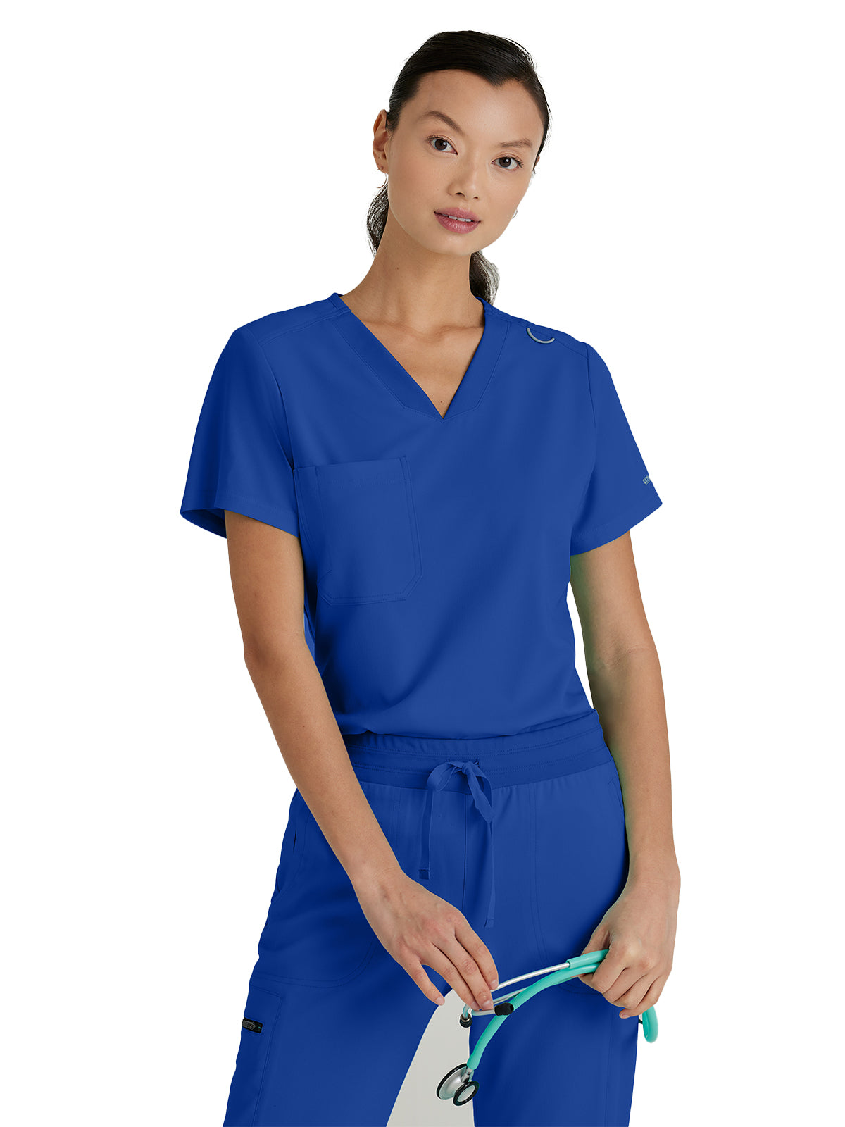 Women's One-Pocket Bree Tuck-In Scrub Top - GVST028 - Galaxy