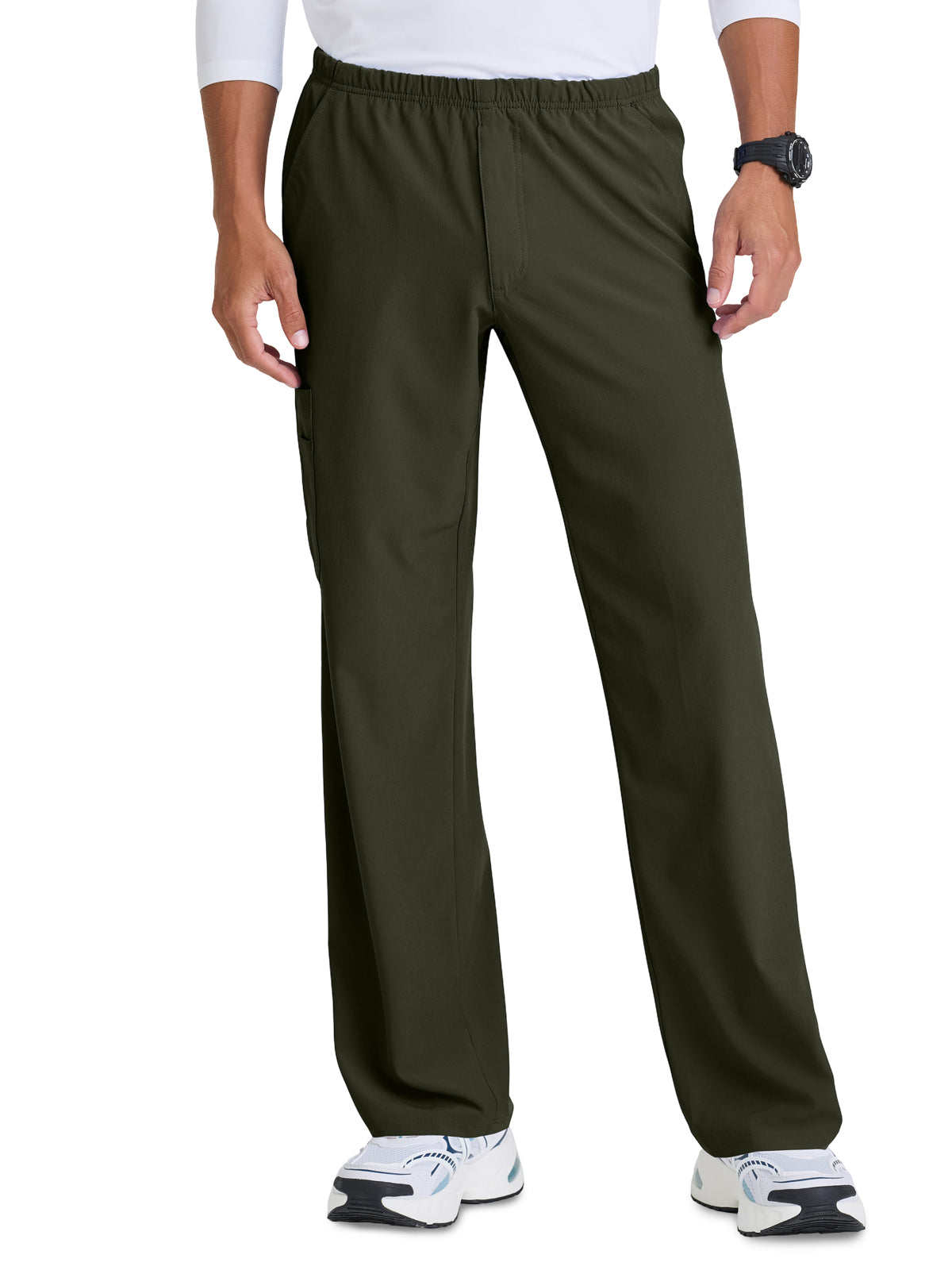 Men's Four-Pocket Zip-Fly Structure Scrub Pant - SK0215 - Olive