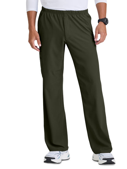 Men's Four-Pocket Zip-Fly Structure Scrub Pant - SK0215 - Olive