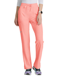 Women's Three-Pocket Fit & Flare Reliance Scrub Pant - SK201 - Coral Fizz