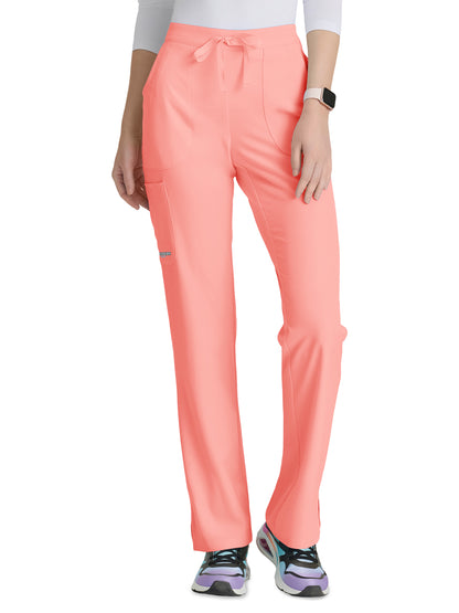 Women's Three-Pocket Fit & Flare Reliance Scrub Pant - SK201 - Coral Fizz