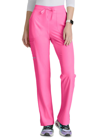 Women's Three-Pocket Fit & Flare Reliance Scrub Pant - SK201 - Passion Pink