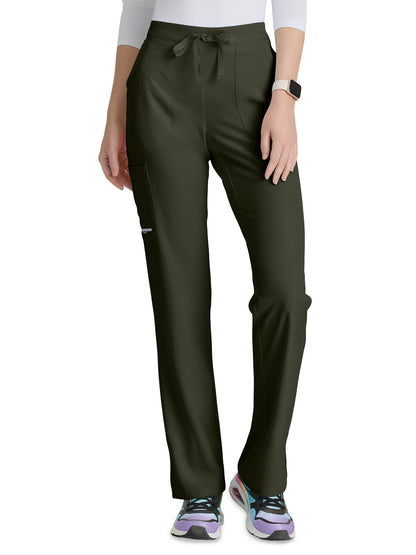 Women's Three-Pocket Fit & Flare Reliance Scrub Pant - SK201 - Olive