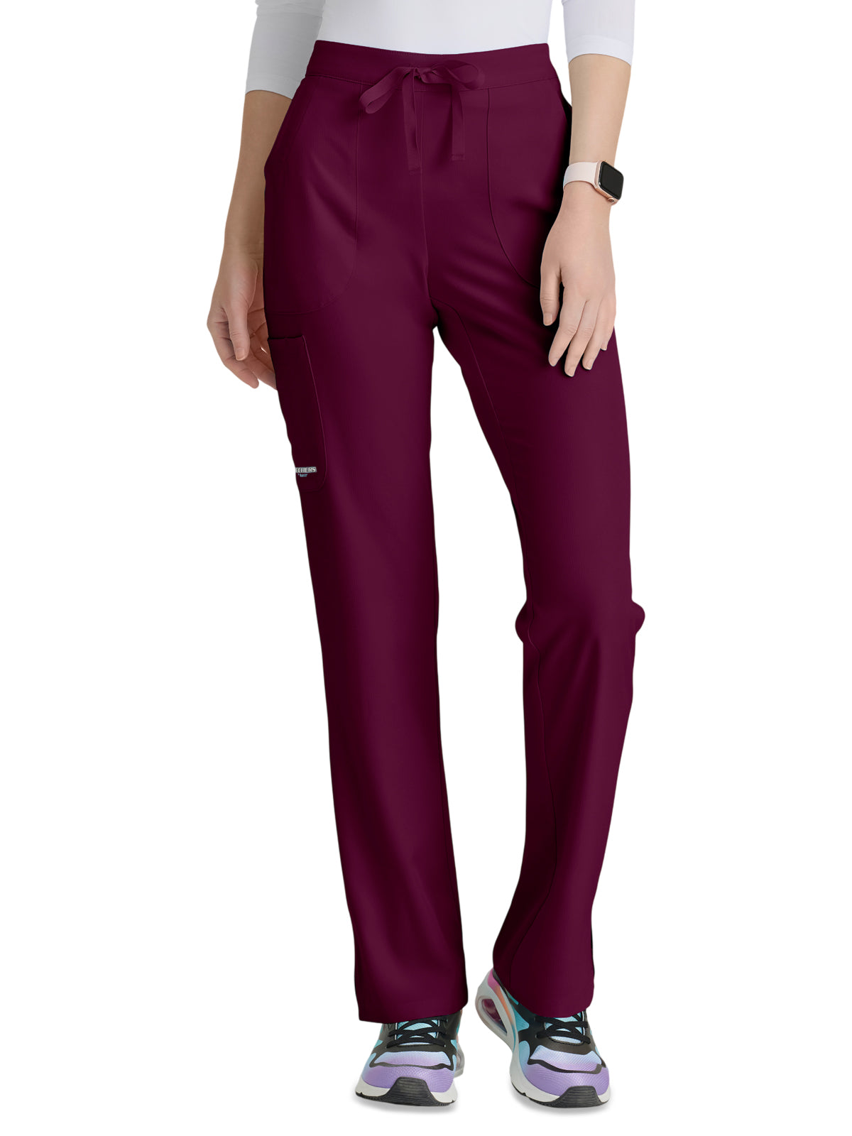 Women's Three-Pocket Fit & Flare Reliance Scrub Pant - SK201 - Wine