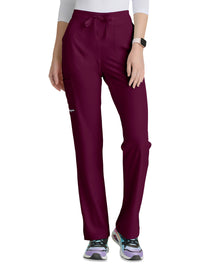 Women's Three-Pocket Fit & Flare Reliance Scrub Pant - SK201 - Wine