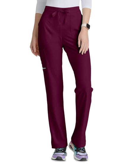 Women's Three-Pocket Fit & Flare Reliance Scrub Pant - SK201 - Wine