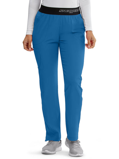 Women's Three-Pocket Straight Leg Breeze Scrub Pant - SK202 - New Royal