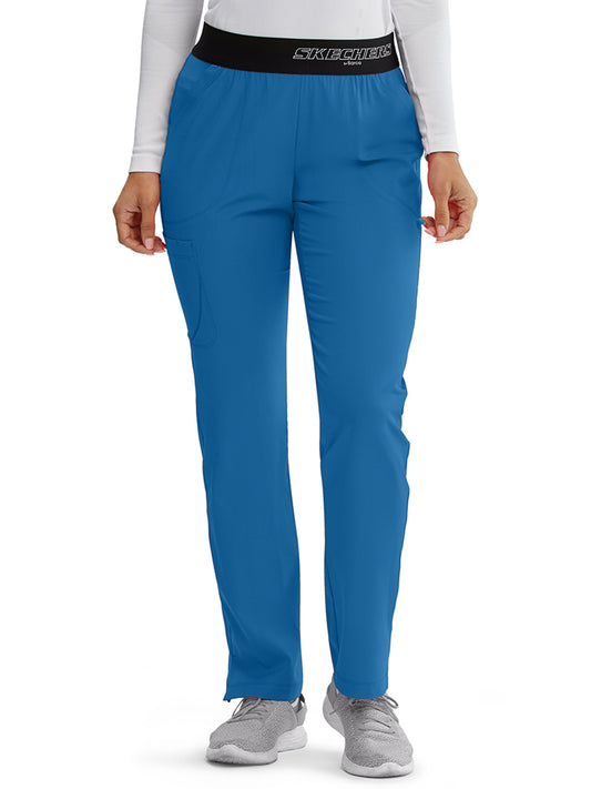 Women's Three-Pocket Straight Leg Breeze Scrub Pant - SK202 - New Royal