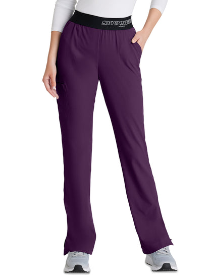 Women's Three-Pocket Straight Leg Breeze Scrub Pant - SK202 - Eggplant