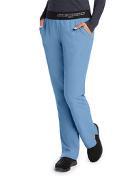 Women's Three-Pocket Straight Leg Breeze Scrub Pant - SK202 - Ciel Blue