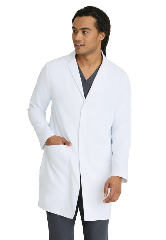 Men's Three Pocket Emerge Classic Fit Lab Coat - SKC969 - White