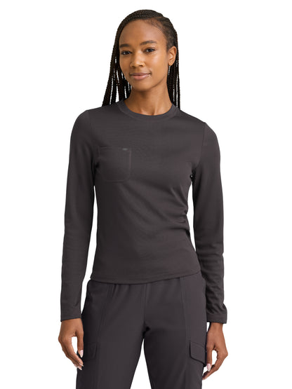 Women's One-Pocket Holly Tee - SKK805 - Pewter