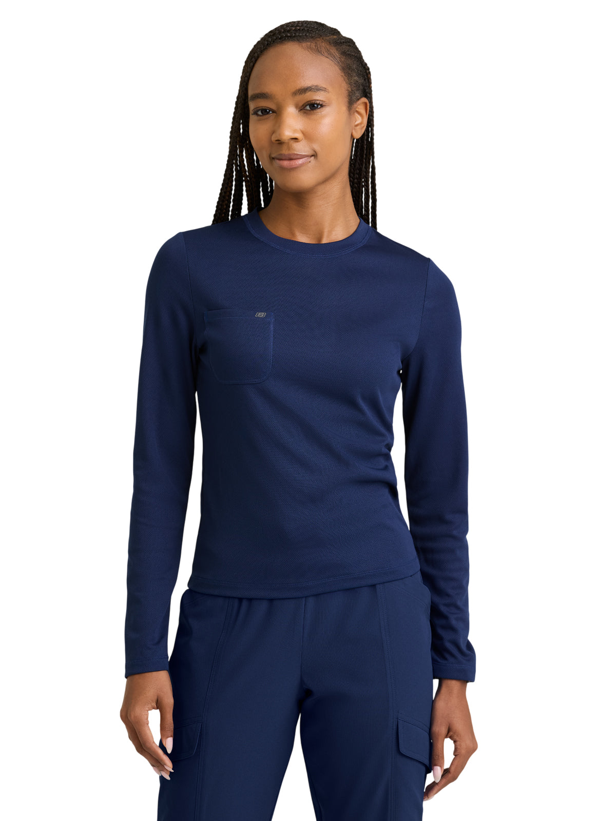 Women's One-Pocket Holly Tee - SKK805 - Navy