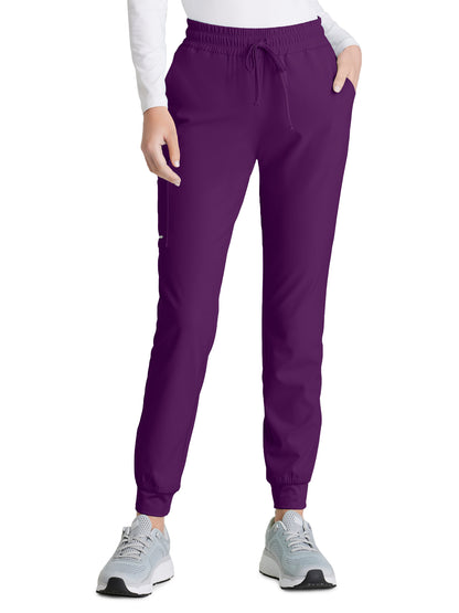 Women's Drawcord Waistband Pant - SKP552 - Eggplant