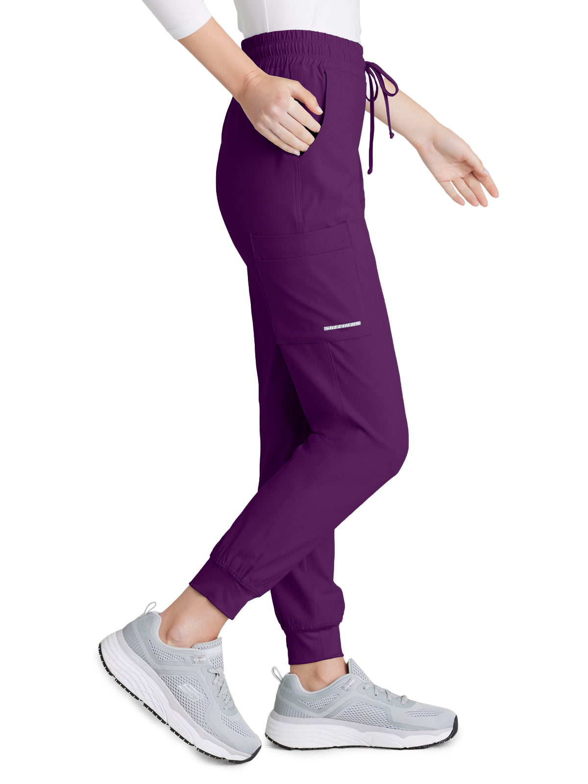 Women's Drawcord Waistband Pant - SKP552 - Eggplant