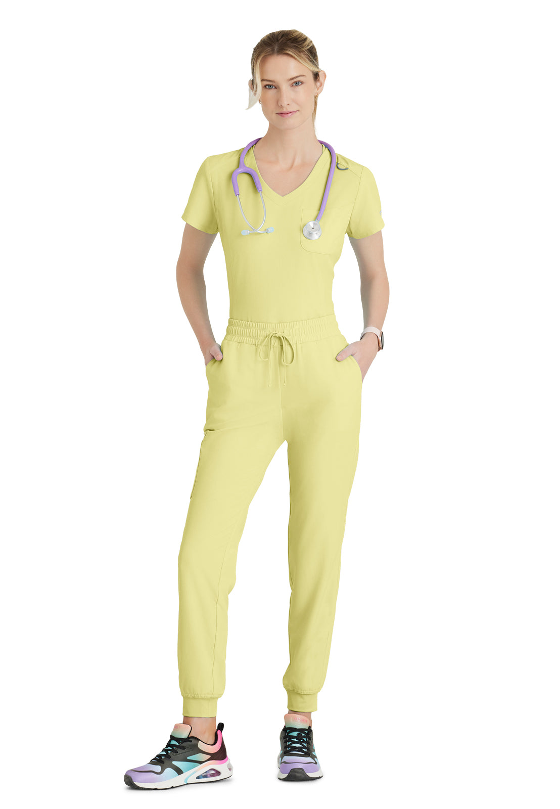 Women's Drawcord Waistband Pant - SKP552 - Lemon Glow