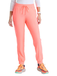 Women's Four-Pocket Low-Rise Theory Jogger Scrub Pant - SKP552 - Coral Fizz