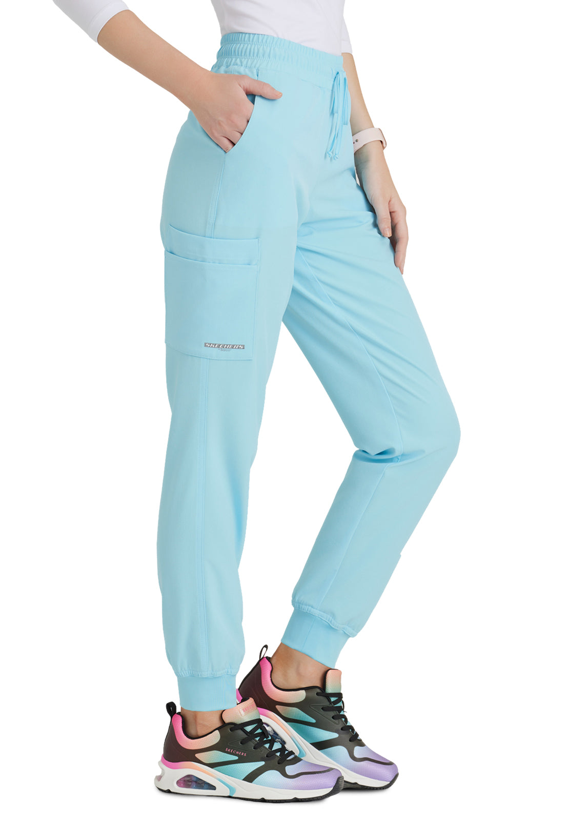 Women's Drawcord Waistband Pant - SKP552 - Poolside Blue