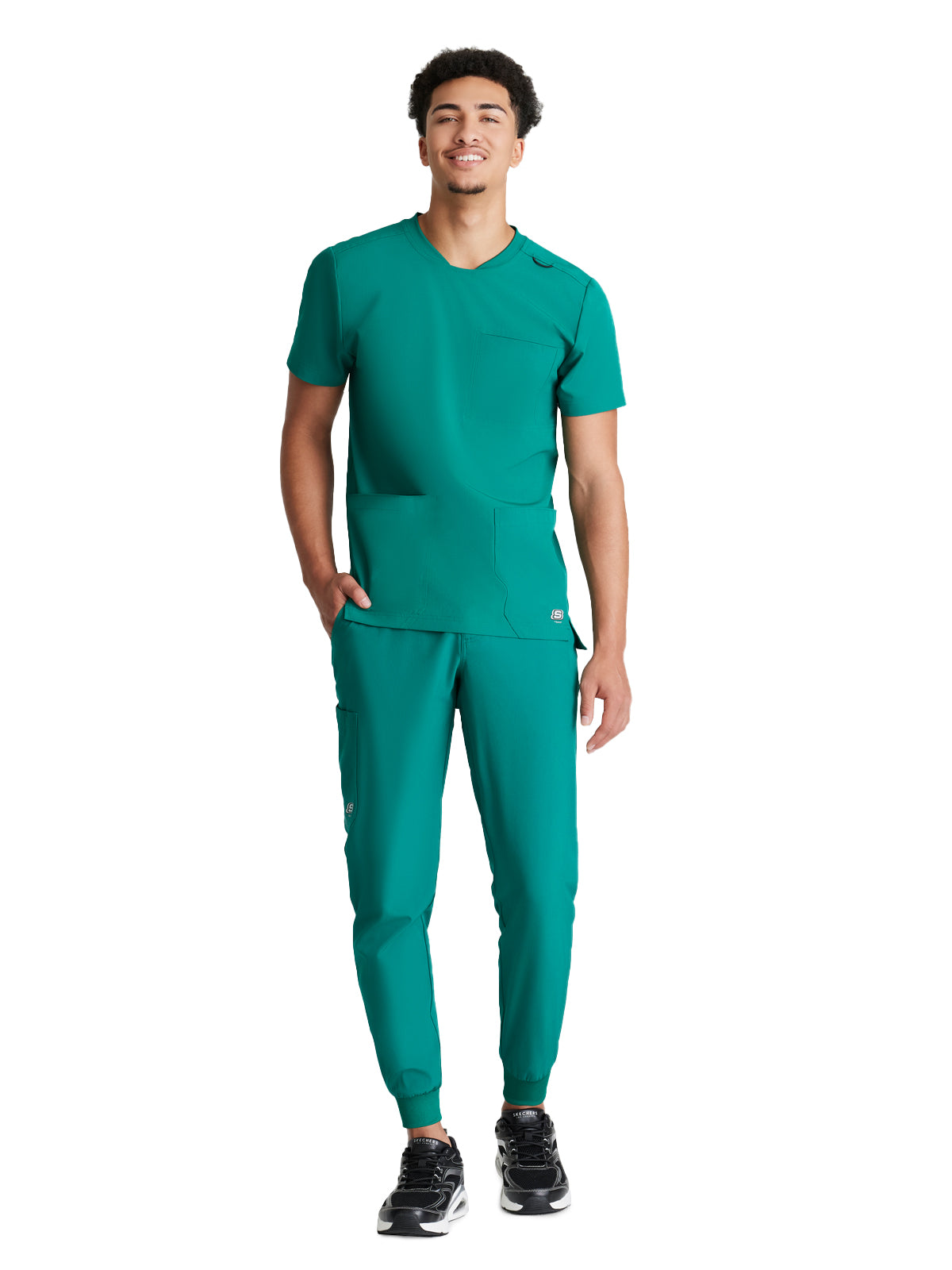 Men's Velcro Closure Cargo Pocket Pant - SKP572 - Hunter Green