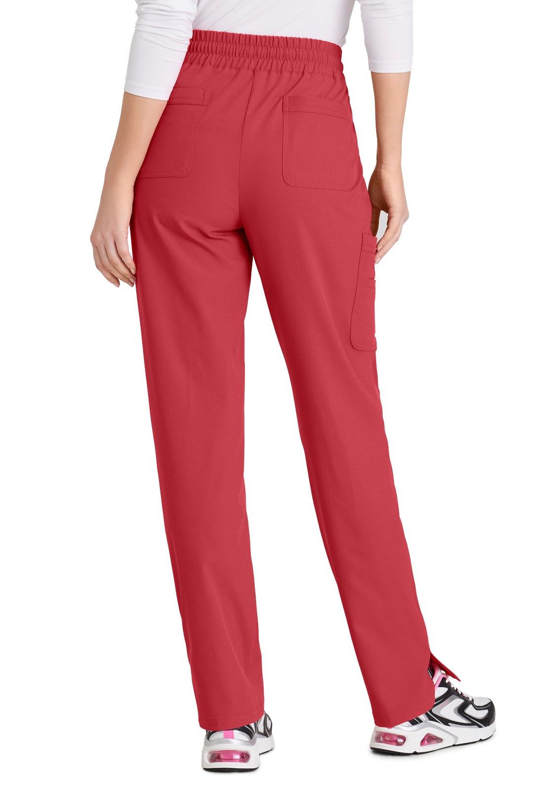 Women's 6 Pocket Elastic Waist Tapered Pant - SKP623 - True Red