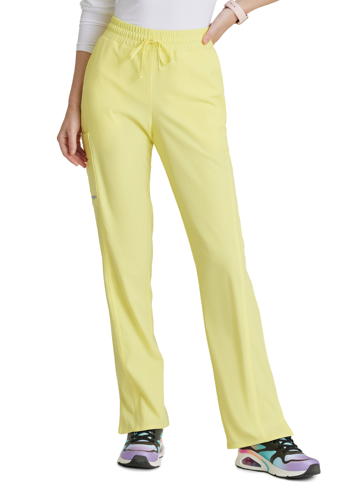 Women's 6 Pocket Elastic Waist Tapered Pant - SKP623 - Lemon Glow