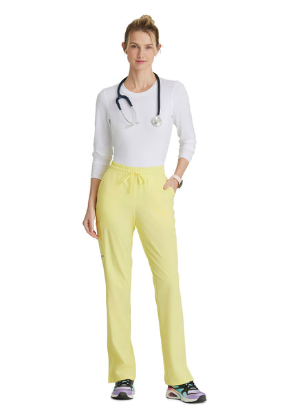 Women's 6 Pocket Elastic Waist Tapered Pant - SKP623 - Lemon Glow