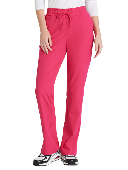 Women's 6 Pocket Elastic Waist Tapered Pant - SKP623 - Vibrance Pink