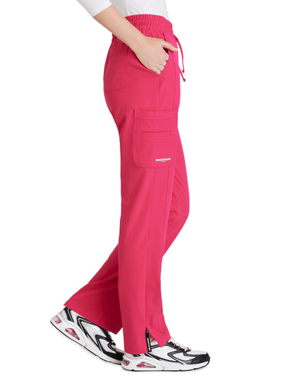 Women's 6 Pocket Elastic Waist Tapered Pant - SKP623 - Vibrance Pink