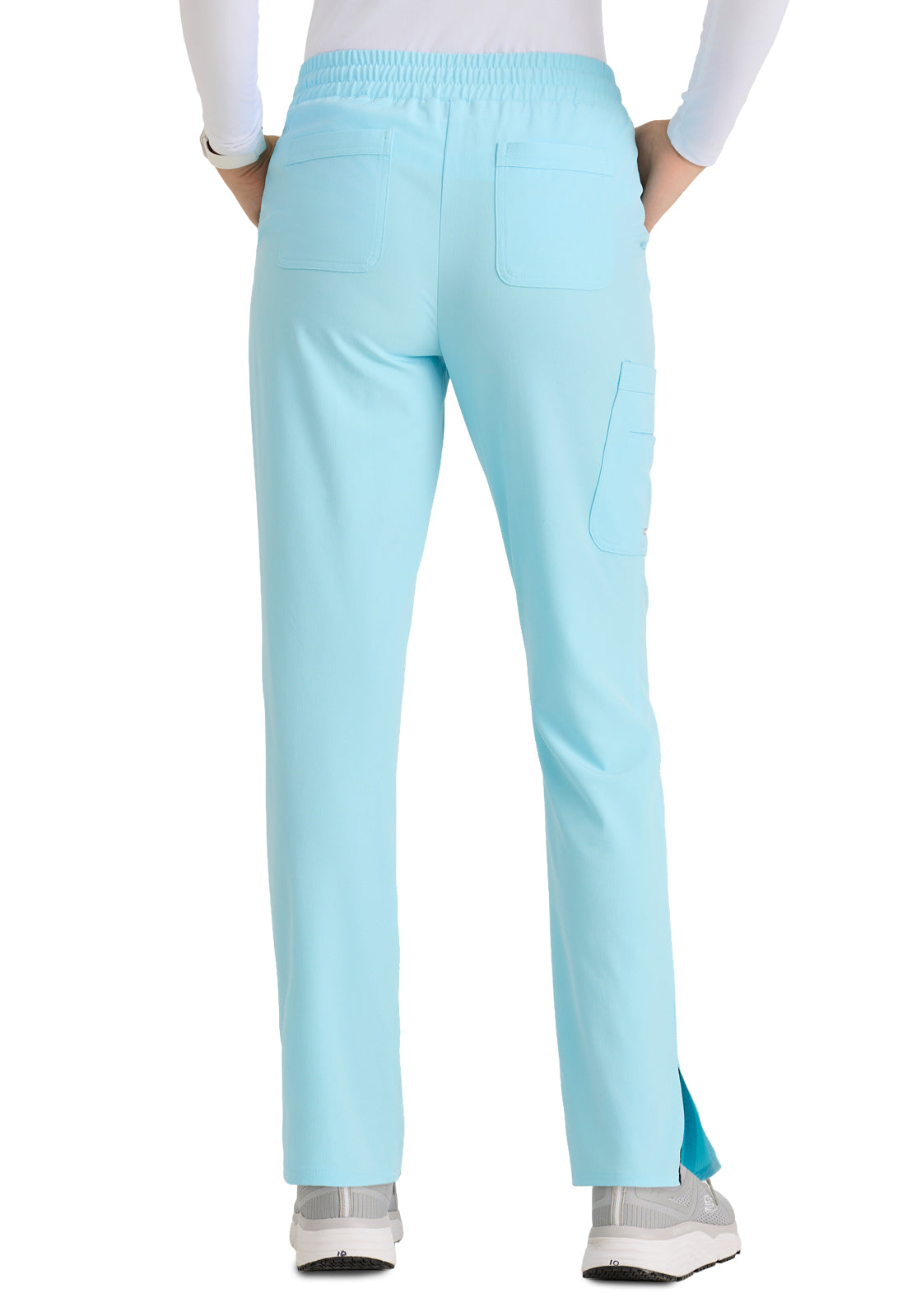 Women's 6 Pocket Elastic Waist Tapered Pant - SKP623 - Poolside Blue