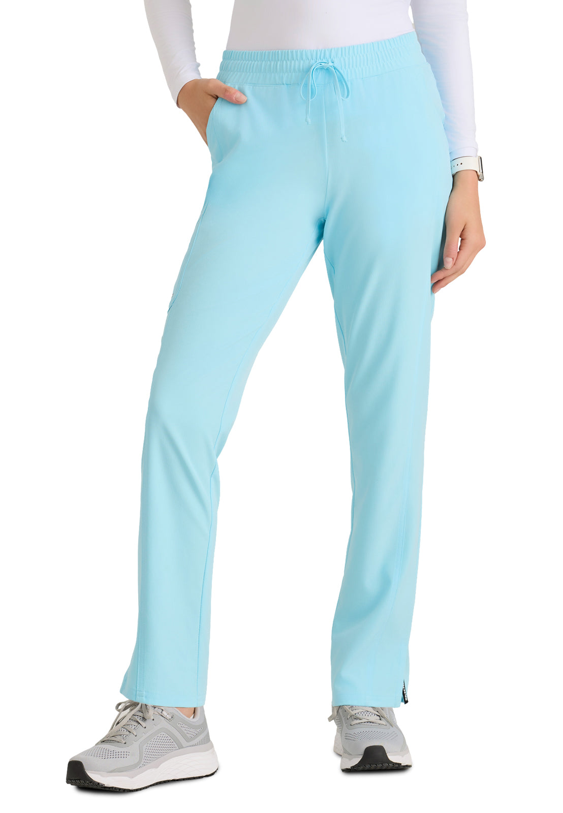 Women's 6 Pocket Elastic Waist Tapered Pant - SKP623 - Poolside Blue