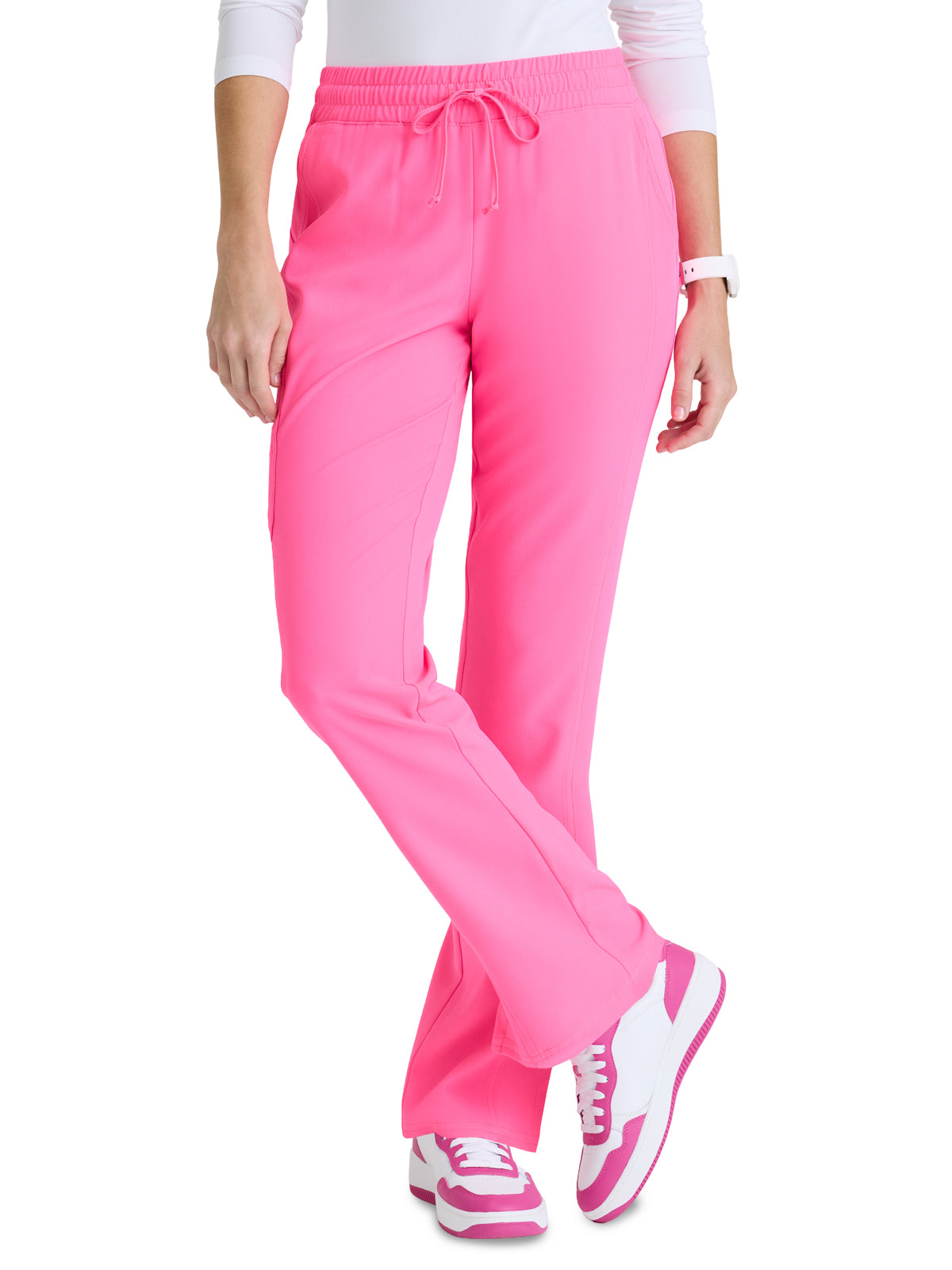 Women's Six-Pocket Tapered Leg Gamma Scrub Pant - SKP623 - Passion Pink