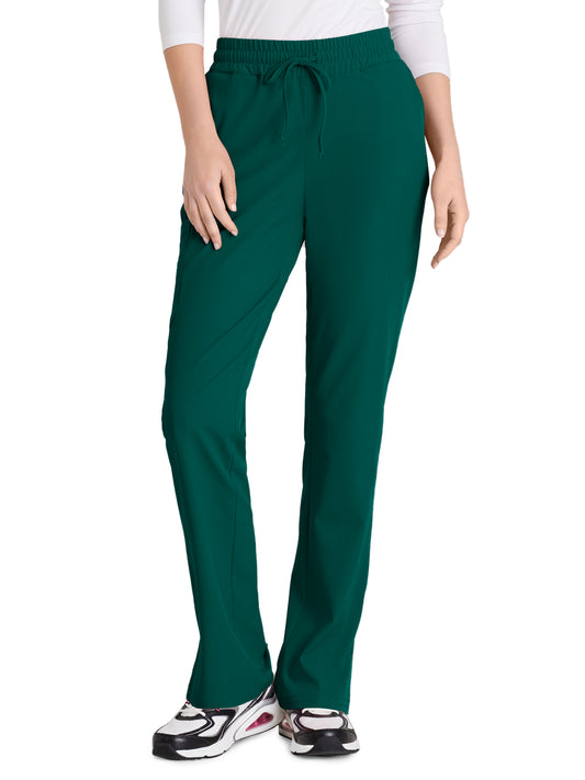 Women's 6 Pocket Elastic Waist Tapered Pant - SKP623 - Hunter Green