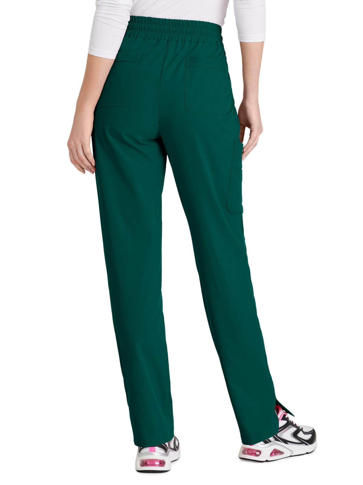 Women's 6 Pocket Elastic Waist Tapered Pant - SKP623 - Hunter Green