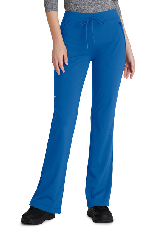 Women's 4 Pocket Fit and Flare Glide Scrub Pant - SKP656 - New Royal