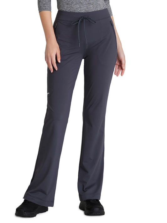 Women's 4 Pocket Fit and Flare Glide Scrub Pant - SKP656 - Pewter