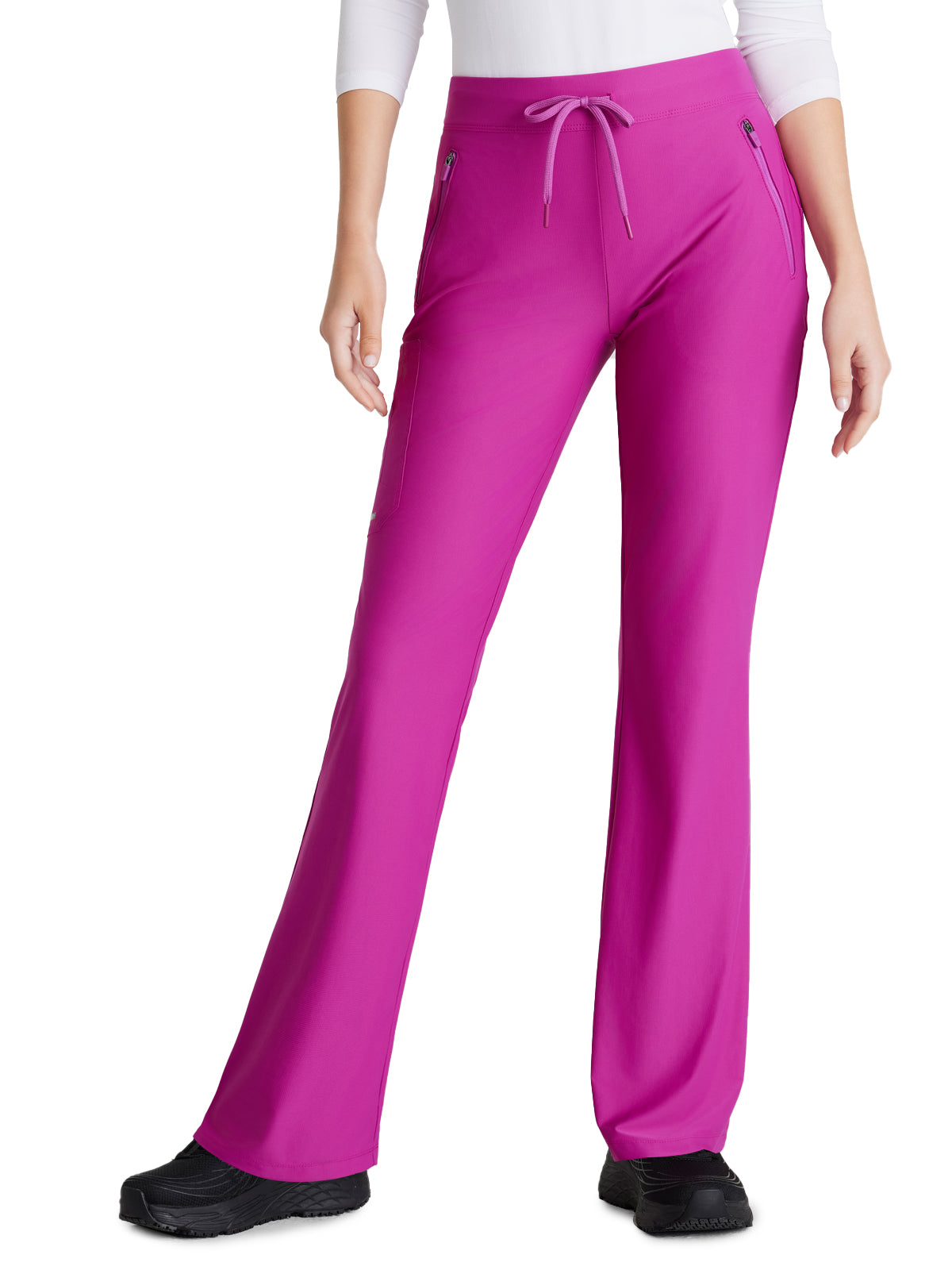 Women's 4 Pocket Fit and Flare Glide Scrub Pant - SKP656 - Deep Magenta