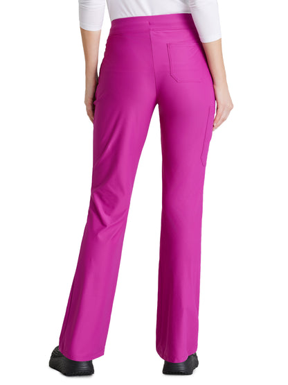 Women's 4 Pocket Fit and Flare Glide Scrub Pant - SKP656 - Deep Magenta