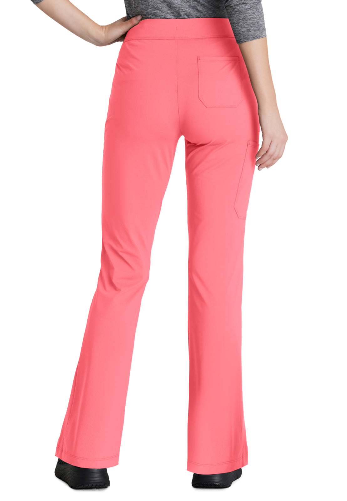 Women's 4 Pocket Fit and Flare Glide Scrub Pant - SKP656 - Punch Pink