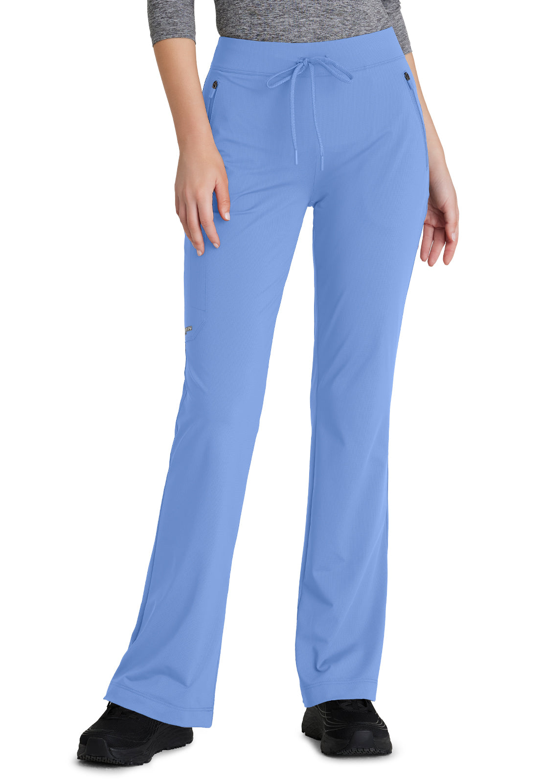 Women's Four-Pocket Fit & Flare Glide Scrub Pant - SKP656 - Ciel Blue