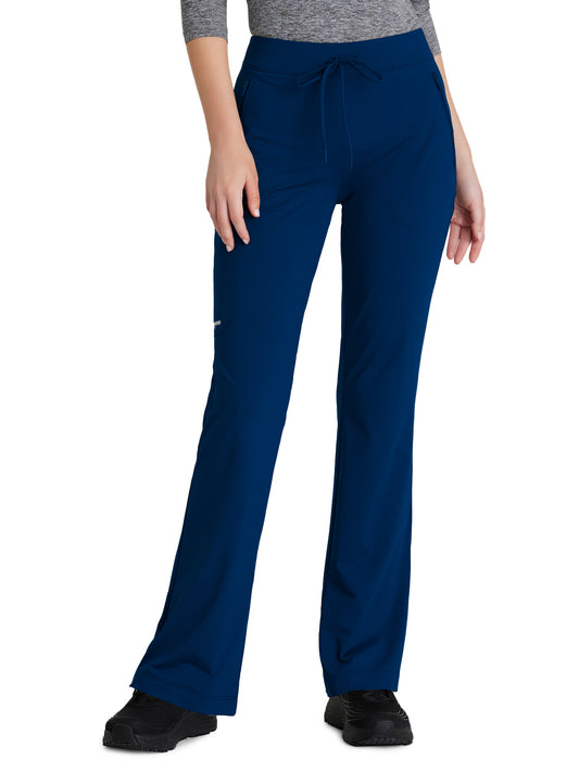 Women's 4 Pocket Fit and Flare Glide Scrub Pant - SKP656 - Navy