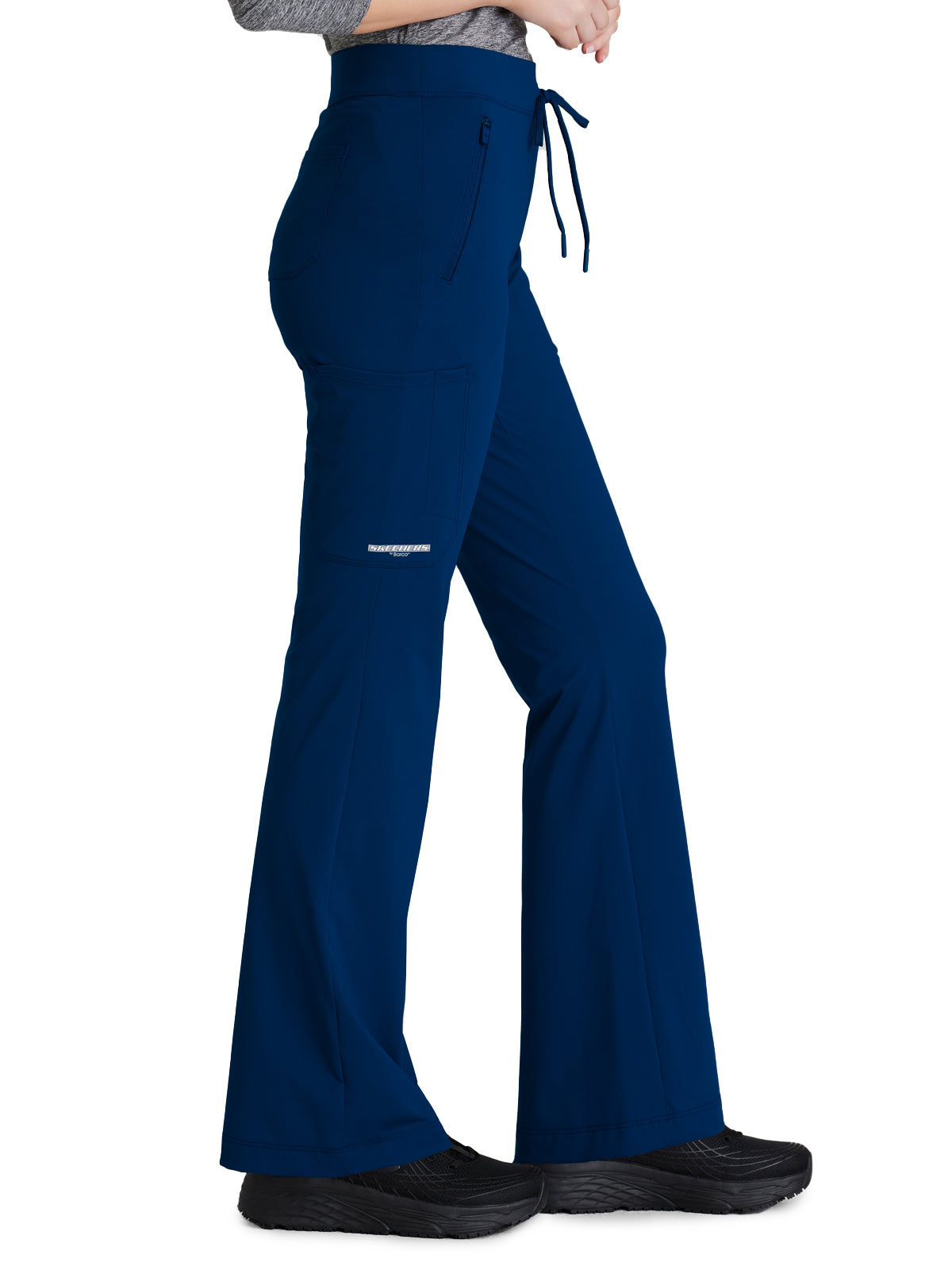 Women's 4 Pocket Fit and Flare Glide Scrub Pant - SKP656 - Navy