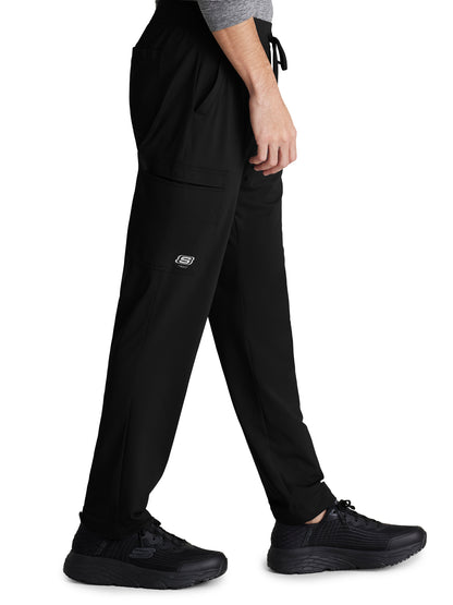 Men's 4 Pocket Slim Straight Rebound Scrub Pant - SKP659 - Black