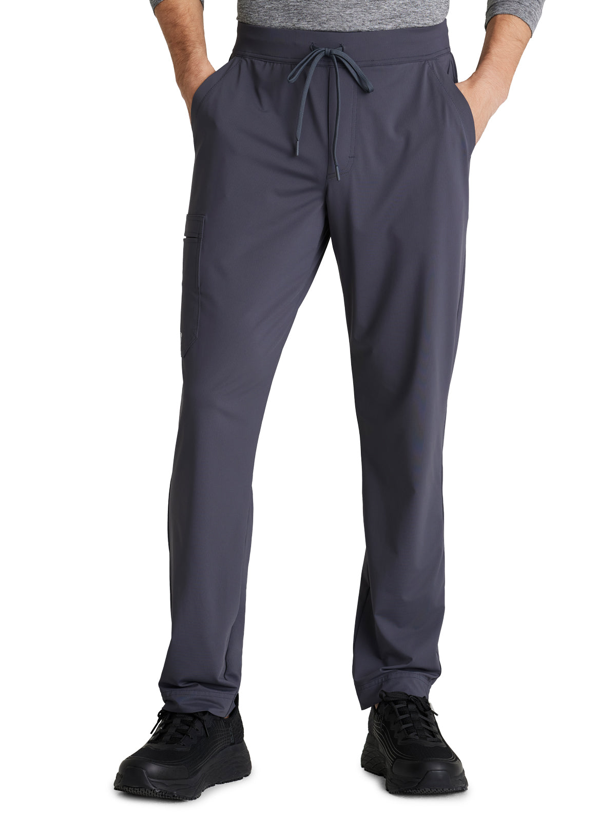 Men's 4 Pocket Slim Straight Rebound Scrub Pant - SKP659 - Pewter