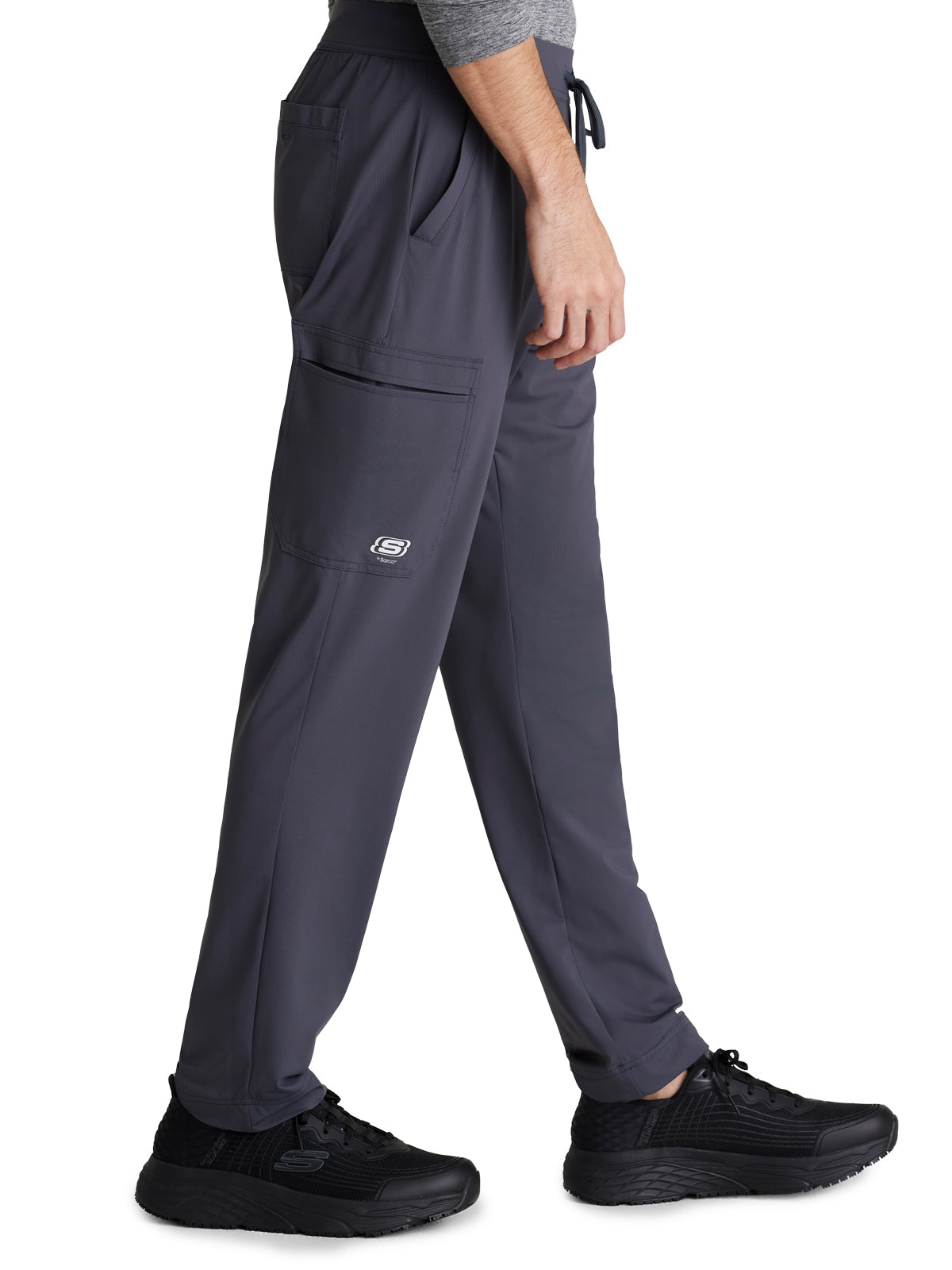 Men's 4 Pocket Slim Straight Rebound Scrub Pant - SKP659 - Pewter