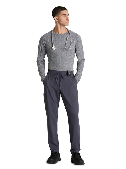 Men's 4 Pocket Slim Straight Rebound Scrub Pant - SKP659 - Pewter