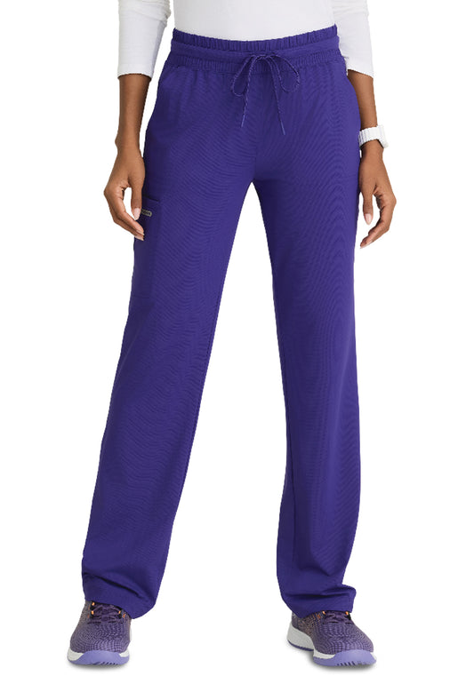 Women's Shirred Waistband Slim And Straight Reach Pant - SKP668 - Brilliance