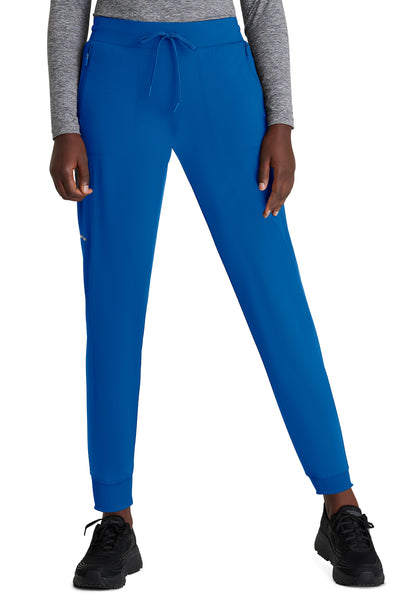 Women's Five-Pocket Ribbed Cuff Pace Jogger Scrub Pant - SKP669 - New Royal