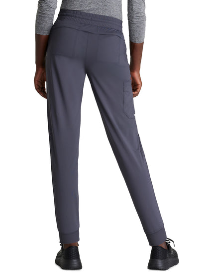 Women's 5 Pocket Ribbed Cuff Jogger Pace Scrub Pant - SKP669 - Pewter